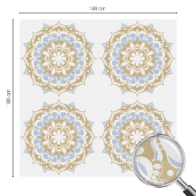 Zelfklevende raamfolie glas in lood Boho mandala's