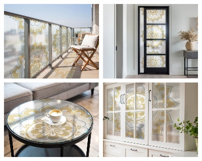 Anti inkijk raamfolie Bloemenmandala