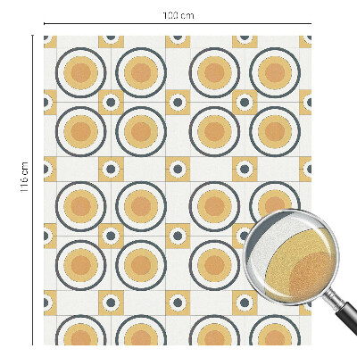 Zonwerende raamfolie Retro cirkels