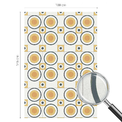 Zonwerende raamfolie Retro cirkels