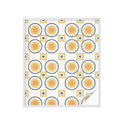 Zonwerende raamfolie Retro cirkels