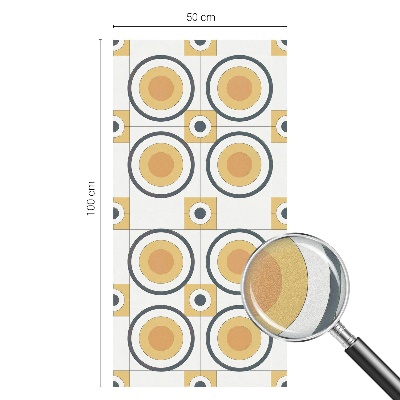 Zonwerende raamfolie Retro cirkels