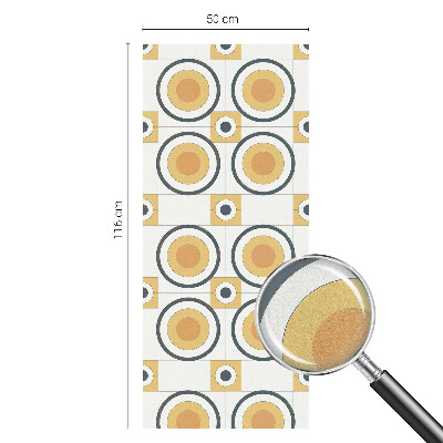 Zonwerende raamfolie Retro cirkels