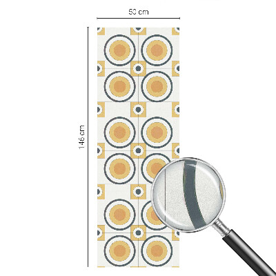 Zonwerende raamfolie Retro cirkels