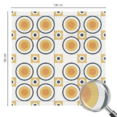 Zonwerende raamfolie Retro cirkels