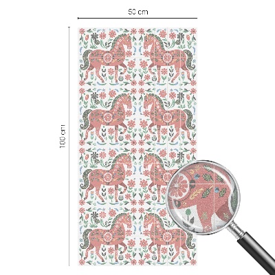 Zonwerende raamfolie Kleurrijke paarden