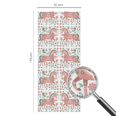 Zonwerende raamfolie Kleurrijke paarden