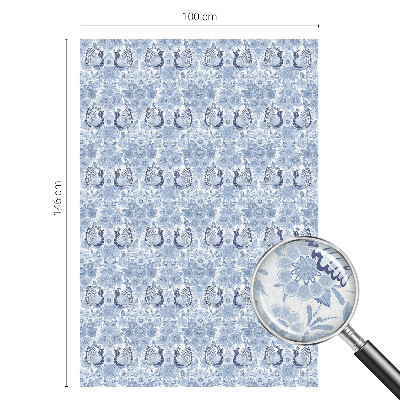 Zelfklevende raamfolie glas in lood Bloemenvogel