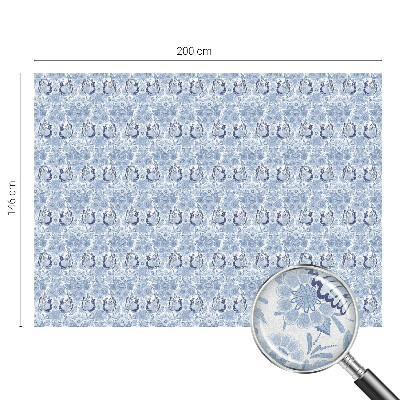 Zelfklevende raamfolie glas in lood Bloemenvogel