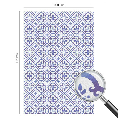 Anti inkijk raamfolie Blauwe tegels