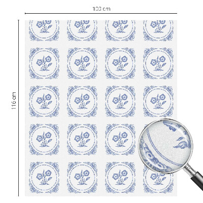 Zelfklevende anti inkijk folie glas in lood Delicate bloemen