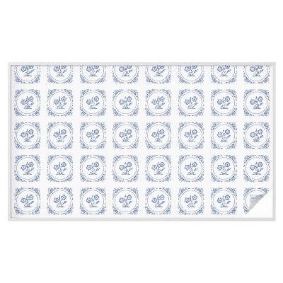 Zelfklevende anti inkijk folie glas in lood Delicate bloemen