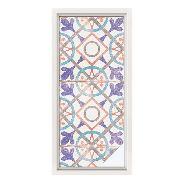 Zonwerende raamfolie glas in lood Kleurrijke mozaïeken