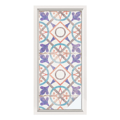 Zonwerende raamfolie glas in lood Kleurrijke mozaïeken