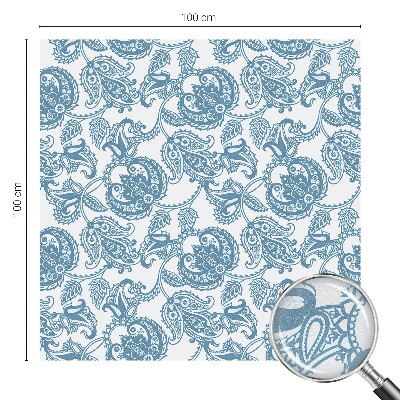 Zelfklevende raamfolie glas in lood Blauwe ornamenten