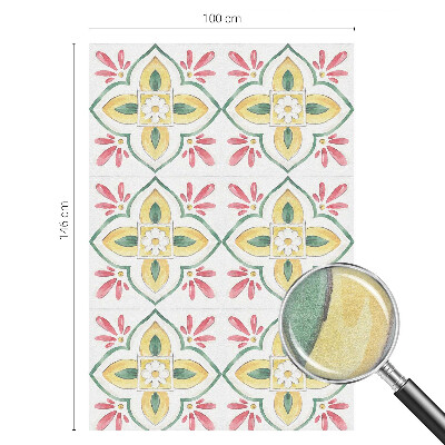 Zonwerende raamfolie glas in lood Bloemenornament