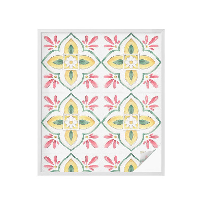 Zonwerende raamfolie glas in lood Bloemenornament