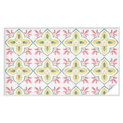 Zonwerende raamfolie glas in lood Bloemenornament