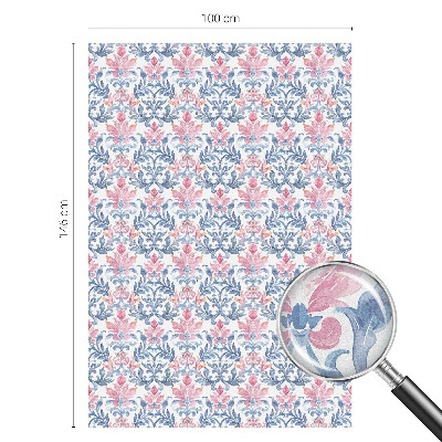 Zelfklevende anti inkijk folie glas in lood Bloemensymmetrie