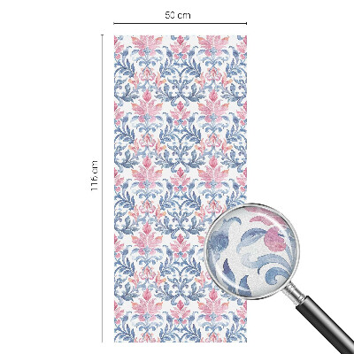 Zelfklevende anti inkijk folie glas in lood Bloemensymmetrie