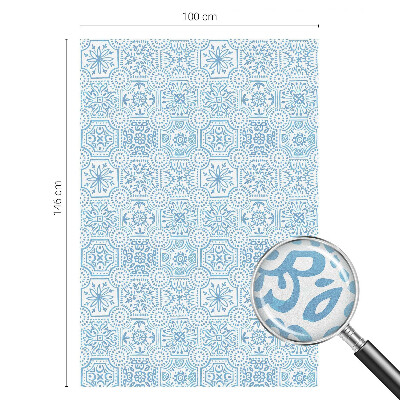 Anti inkijk raamfolie Blauwe tegels