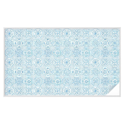 Anti inkijk raamfolie Blauwe tegels