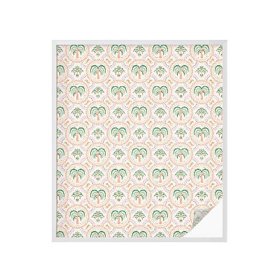 Zelfklevende raamfolie glas in lood Exotische palmbomen