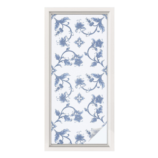 Zonwerende raamfolie Bloemenornament