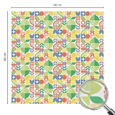 Zelfklevende raamfolie glas in lood Kleurrijke vruchten