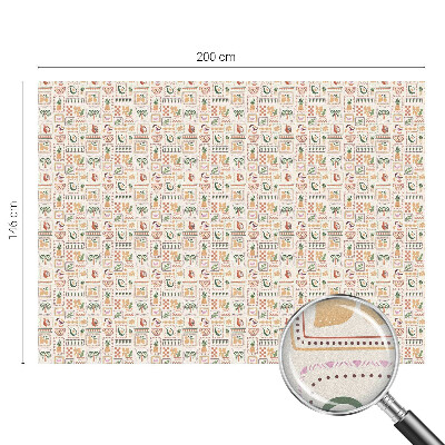 Zelfklevende raamfolie glas in lood Folkloristische patronen