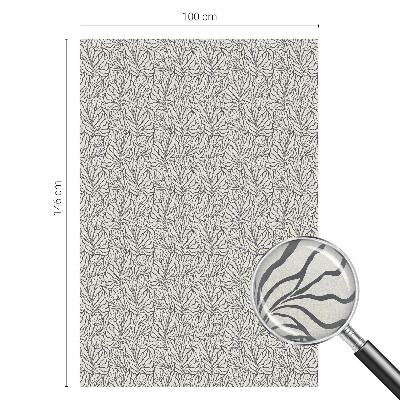 Zelfklevende anti inkijk folie glas in lood Bladeren bloemen