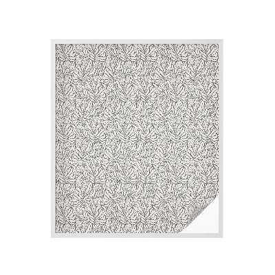 Zelfklevende anti inkijk folie glas in lood Bladeren bloemen