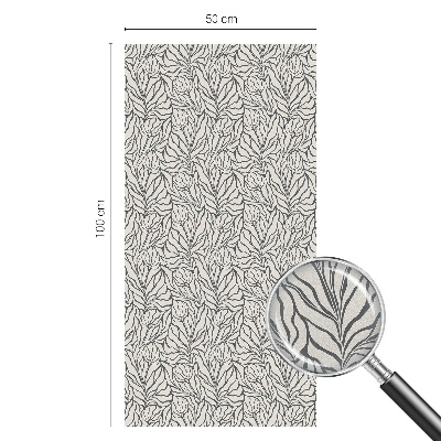 Zelfklevende anti inkijk folie glas in lood Bladeren bloemen