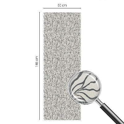 Zelfklevende anti inkijk folie glas in lood Bladeren bloemen