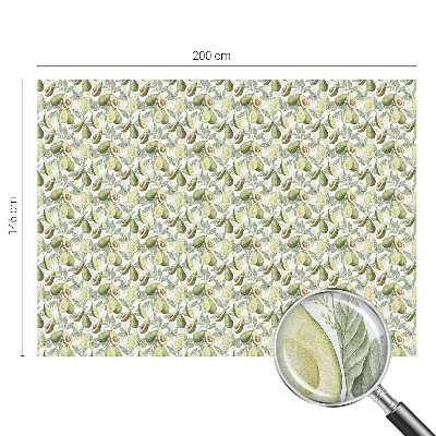 Zonwerende raamfolie glas in lood Avocadobladeren