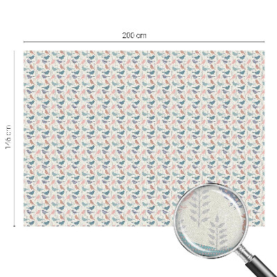 Zelfklevende anti inkijk folie glas in lood Pastelkleurige vogels