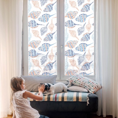 Anti inkijk raamfolie Zeeschelpen