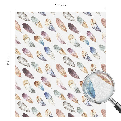 Zonwerende raamfolie Boho veren