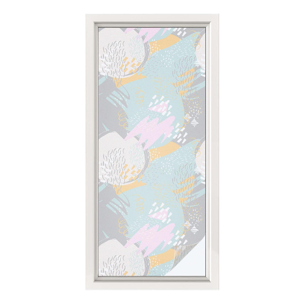 Zonwerende raamfolie glas in lood Abstracte harmonie