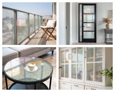 Zonwerende raamfolie glas in lood Abstracte harmonie