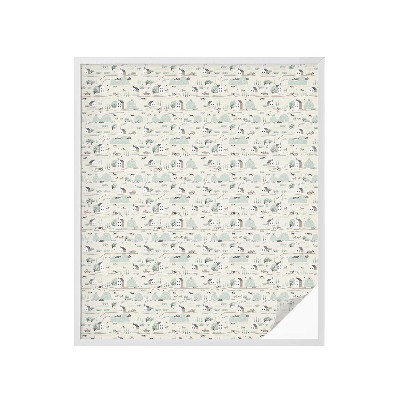 Zelfklevende raamfolie glas in lood Een idyllisch dorpje