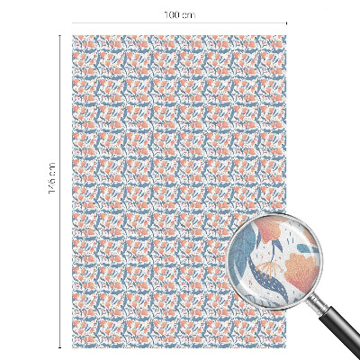 Zelfklevende anti inkijk folie glas in lood Een bloemenfeest