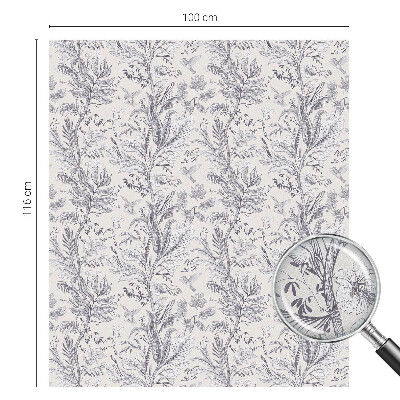 Zelfklevende raamfolie glas in lood Bladeren en vlinders