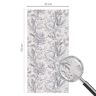 Zelfklevende raamfolie glas in lood Bladeren en vlinders