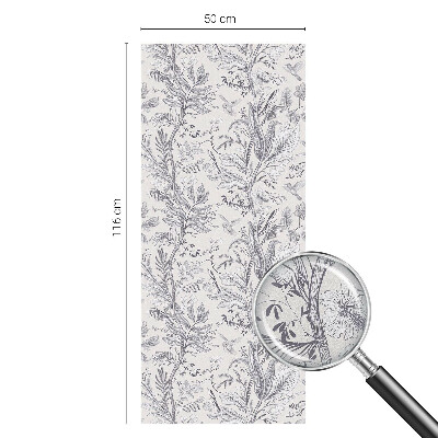 Zelfklevende raamfolie glas in lood Bladeren en vlinders