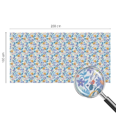 Zelfklevende raamfolie glas in lood Plantenmotief