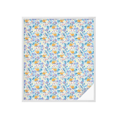 Zelfklevende raamfolie glas in lood Plantenmotief