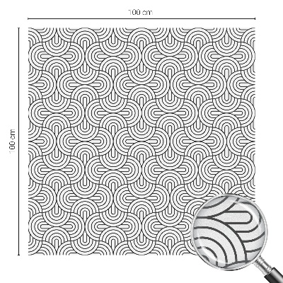 Zonwerende raamfolie Geometrische halve cirkels