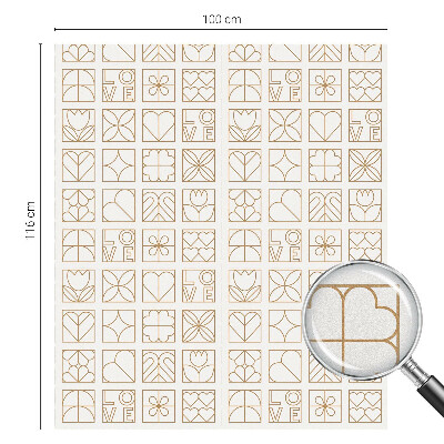 Zelfklevende anti inkijk folie glas in lood Geometrische liefde