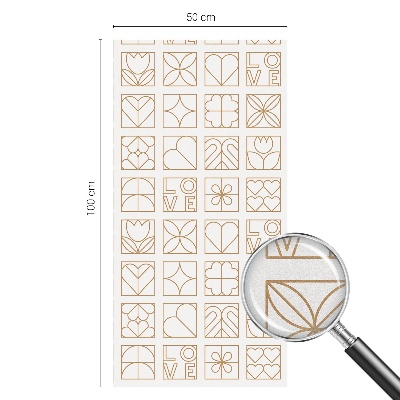 Zelfklevende anti inkijk folie glas in lood Geometrische liefde